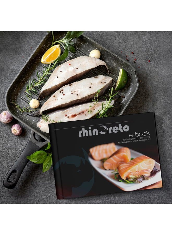 Rhinoreto Fish Fillet Knife and Fishing Knife Set with Sheath and Sharpening tool. Filet Knife for Fish and Boning Knife for Meat Cutting. - Image 4