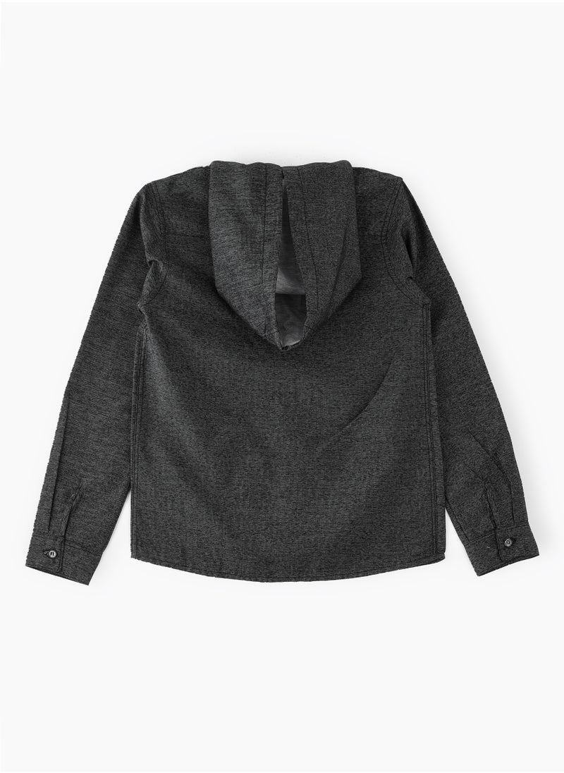 JAM Boys Woven Denim Shirt With Hoodie  - Image 2