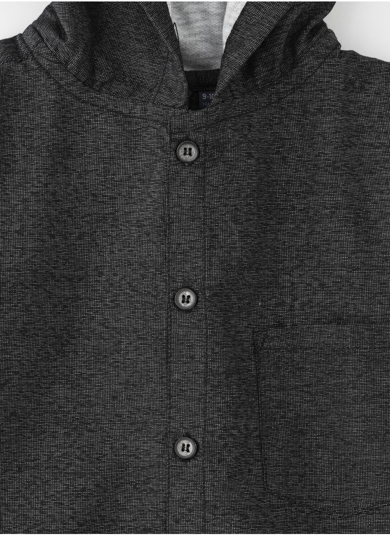 JAM Boys Woven Denim Shirt With Hoodie  - Image 3