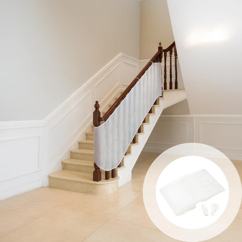 Staircase Netting, 118.1 in Protective Safety Net, Pet Guard Rail, Nylon - Image 2