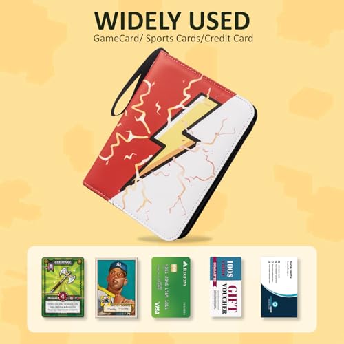 KKTROVE Trading Card Binder Album, 400 Pockets, 50 Removable 4-Pocket Pages, Waterproof (Red & White) - Image 4