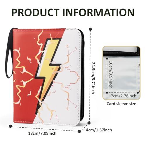 KKTROVE Trading Card Binder Album, 400 Pockets, 50 Removable 4-Pocket Pages, Waterproof (Red & White) - Image 2