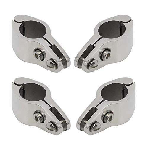 NovelBee 4pcs of 316 Stainless Steel Bimini Top Hinge Rail Mount 1" - Image 1