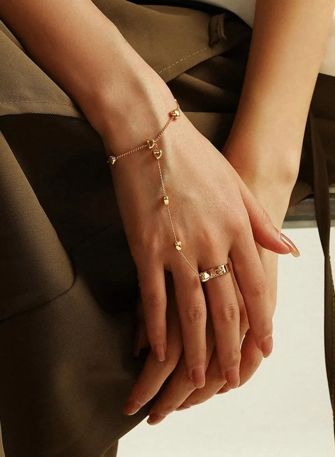 تايك تو طقم سوار وخاتم متصل بسلسلة مع دلاية قلب