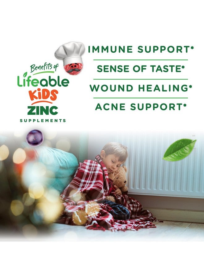 Lifeable Zinc Gummies for Kids |15mg | Great Tasting Kids Zinc Supplements | GMO Free Vegetarian Zinc Vitamins | for Healthy Skin and Immune Support for Kids and Children | 90 Gummies - Image 3
