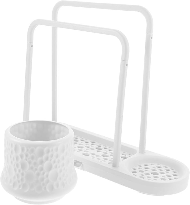 Multipurpose Kitchen Sponge Holder Tray with Dish Drying Rack Organizer for Countertop - Image 2