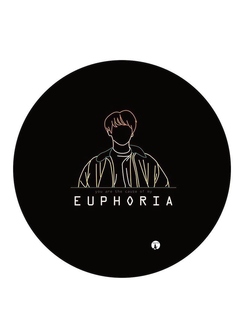 Euphoria Printed Mouse Pad  Round  Multicolour
