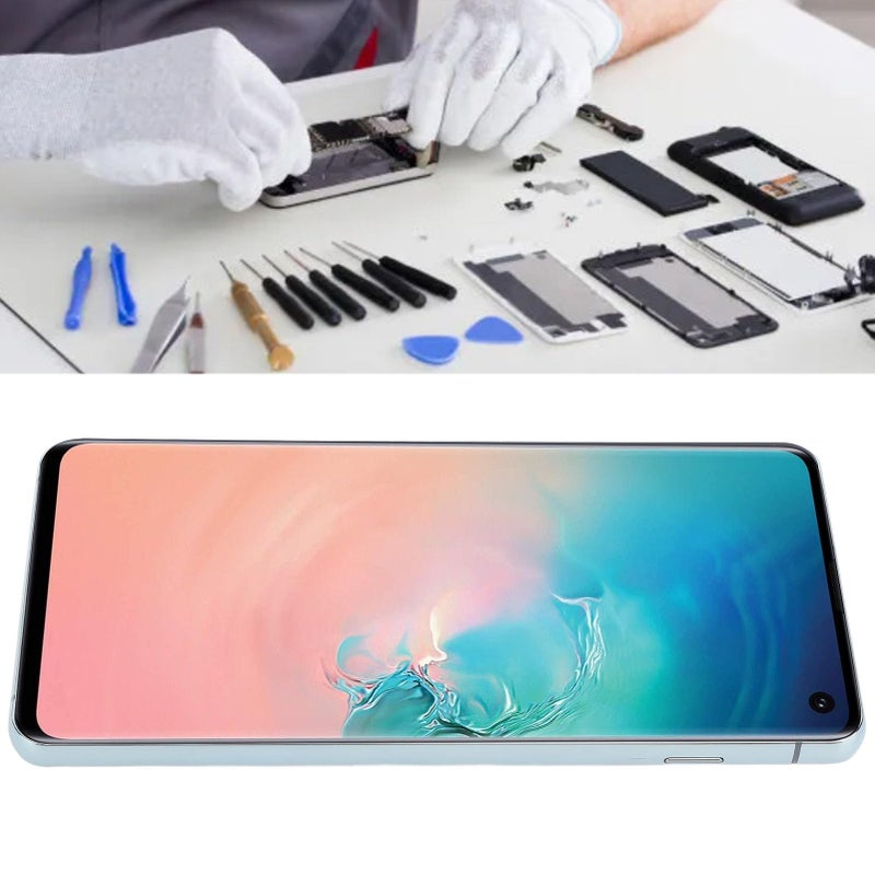 Green 6.1 Inch Display Screen Assembly with Frame and Tools for S10 Phone Repair - Image 3