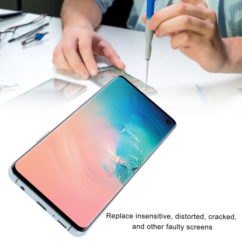 Green 6.1 Inch Display Screen Assembly with Frame and Tools for S10 Phone Repair - Image 4