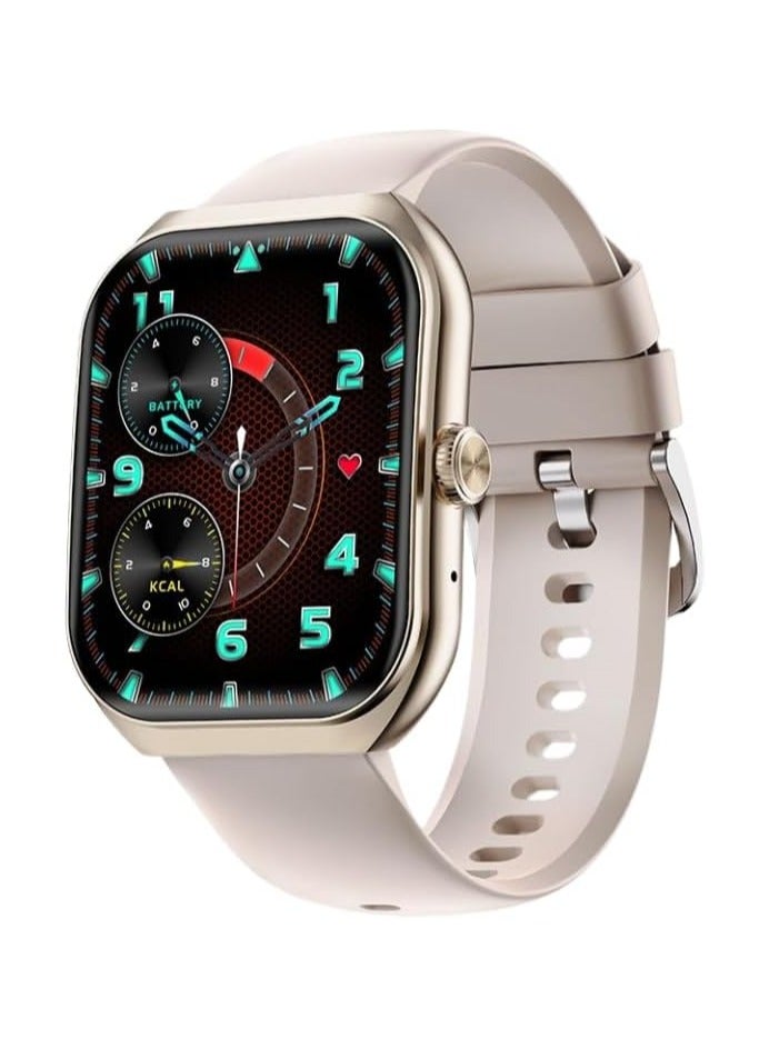 Awei H58 Smart Watch 2.1 inches AMOLED IP67 Waterproof Bluetooth Calls Fitness Bracelet Compatible with Android iOS - Gold - Image 1