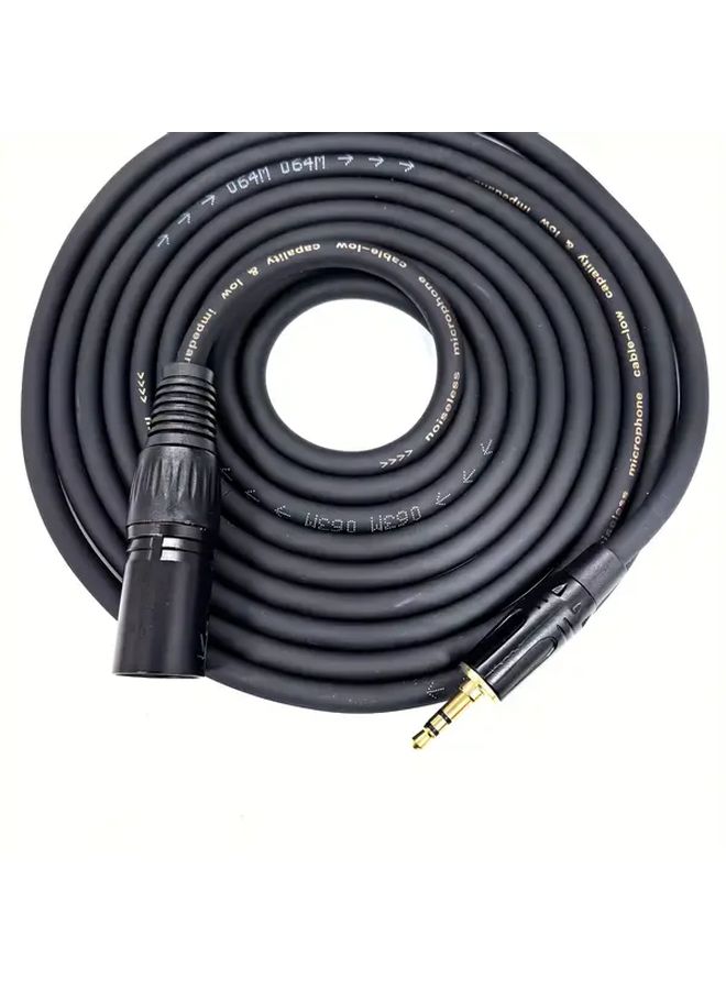 1 Pack 39.37 Inch 3.5mm to XLR Male Cable Black PVC Flexible Composite Cat5e Ethernet Connector for Audio Video Equipment Home Theater Professional Sound Systems - Image 4