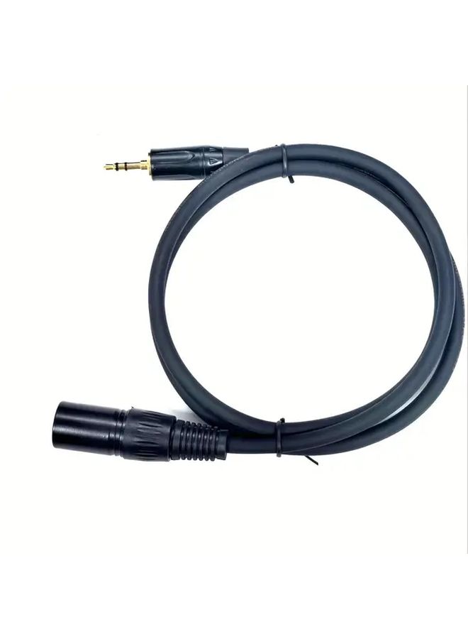 1 Pack 39.37 Inch 3.5mm to XLR Male Cable Black PVC Flexible Composite Cat5e Ethernet Connector for Audio Video Equipment Home Theater Professional Sound Systems - Image 3