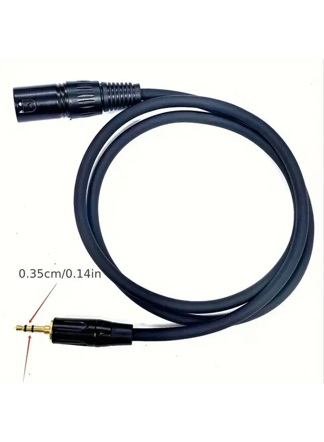 1 Pack 39.37 Inch 3.5mm to XLR Male Cable Black PVC Flexible Composite Cat5e Ethernet Connector for Audio Video Equipment Home Theater Professional Sound Systems - Image 2