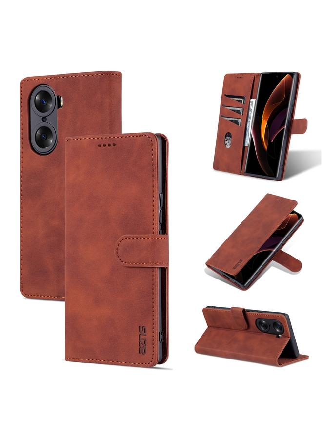 The Bros Case For Honor 60 Pro Skin Feel Calf Texture Horizontal Flip Leather Phone Case