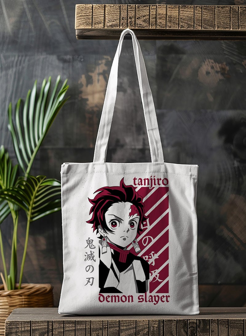 لوحة حقيبة يد بأحزمة كتف من البوليستر بتصميم أنمي تانجيرو - Image 3