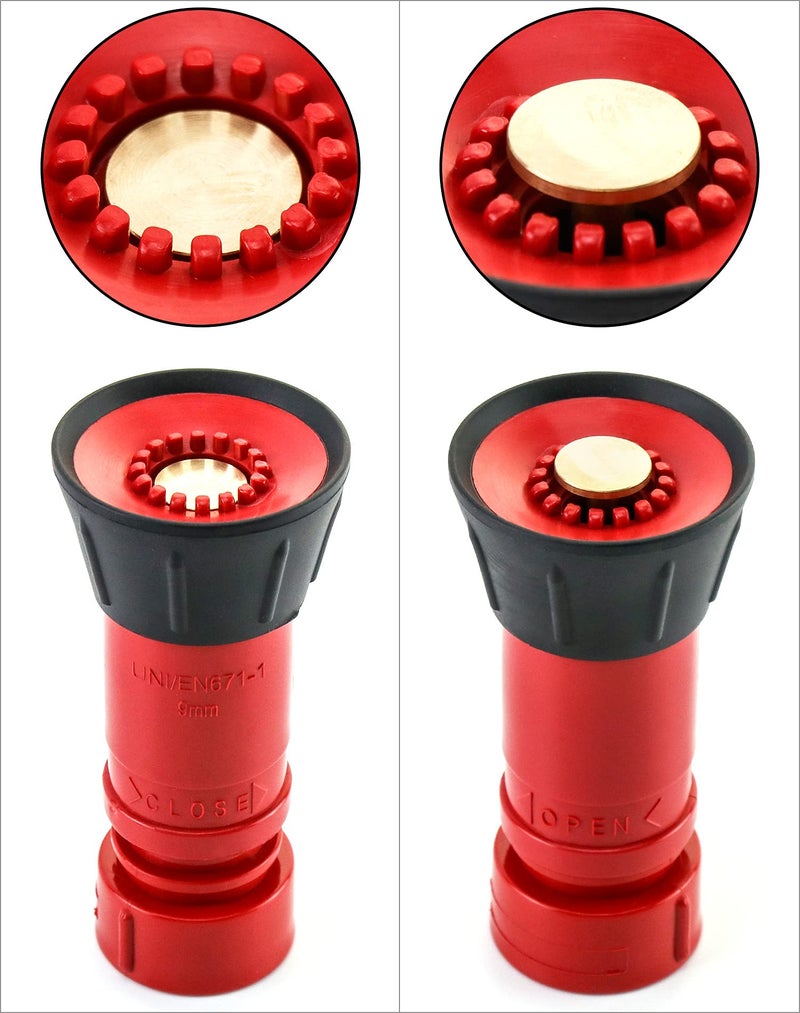 QWORK Fire Hose Nozzle, 1" Heavy Duty NPSH/NPT Thermoplastic Constant Flow Fog Nozzle, Fire Equipment, 4 Pack - Image 4