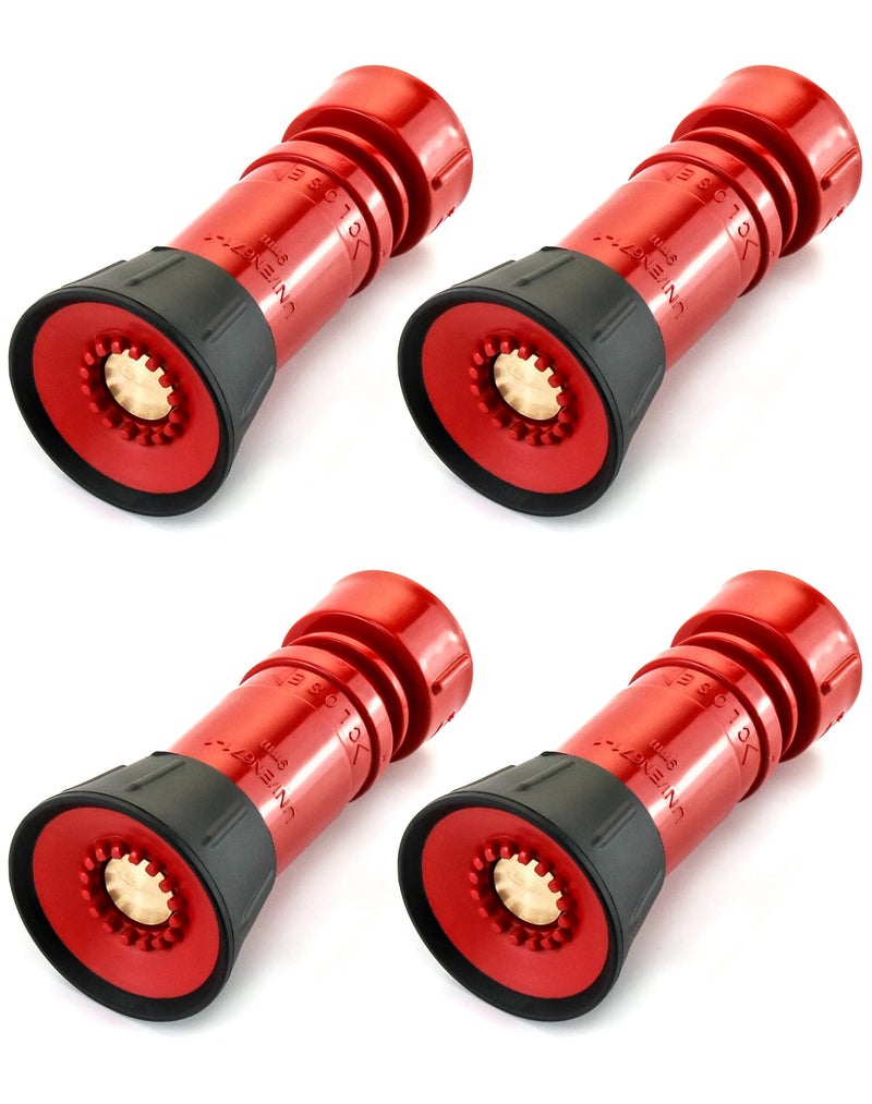 QWORK Fire Hose Nozzle, 1" Heavy Duty NPSH/NPT Thermoplastic Constant Flow Fog Nozzle, Fire Equipment, 4 Pack - Image 1
