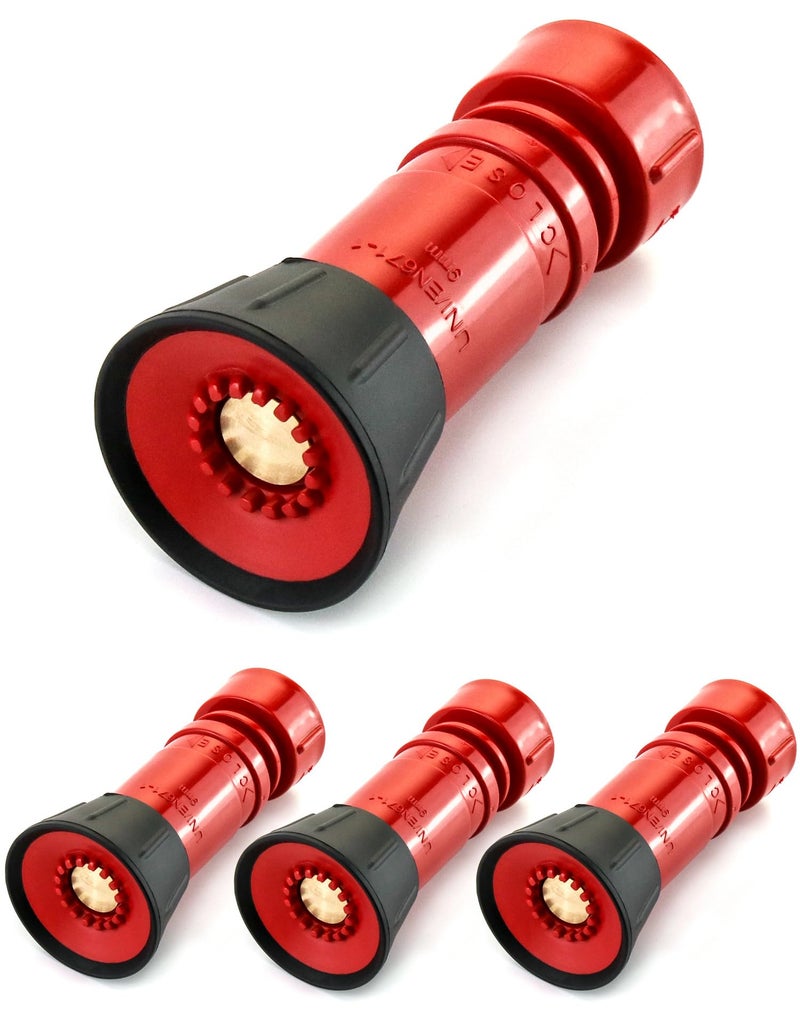 QWORK Fire Hose Nozzle, 1" Heavy Duty NPSH/NPT Thermoplastic Constant Flow Fog Nozzle, Fire Equipment, 4 Pack - Image 2