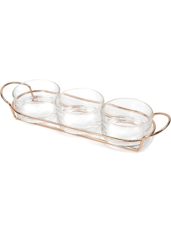 Cuisine Art Cuisine Art 4 Pcs Dessert Set, Serving Set, Partyware Set In Color Box - Rose Gold