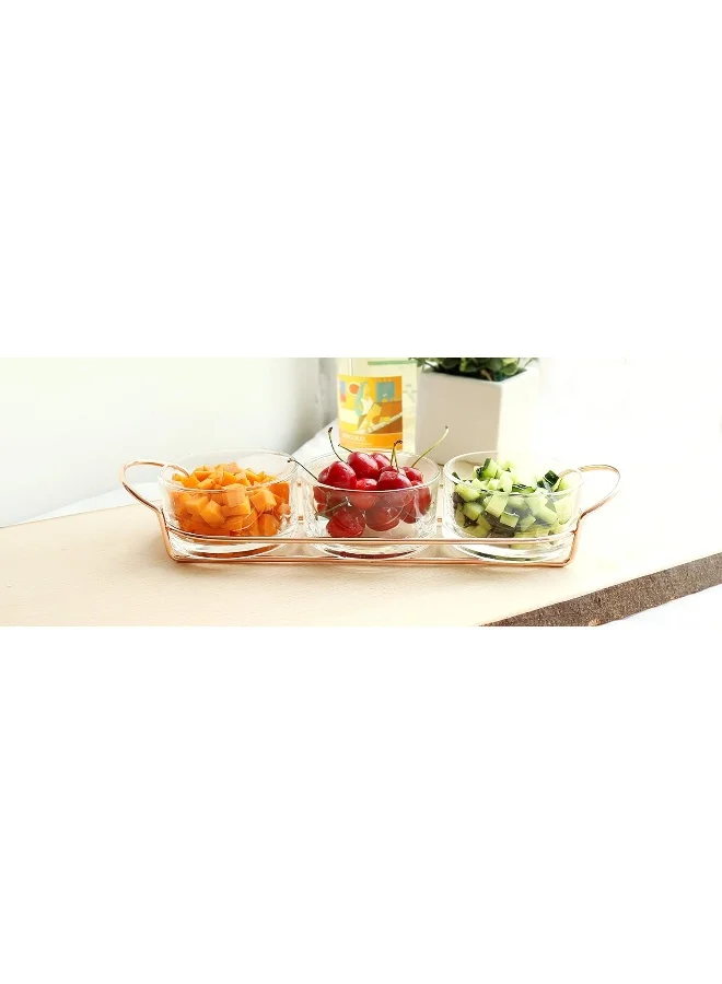 Cuisine Art Cuisine Art 4 Pcs Dessert Set, Serving Set, Partyware Set In Color Box - Rose Gold