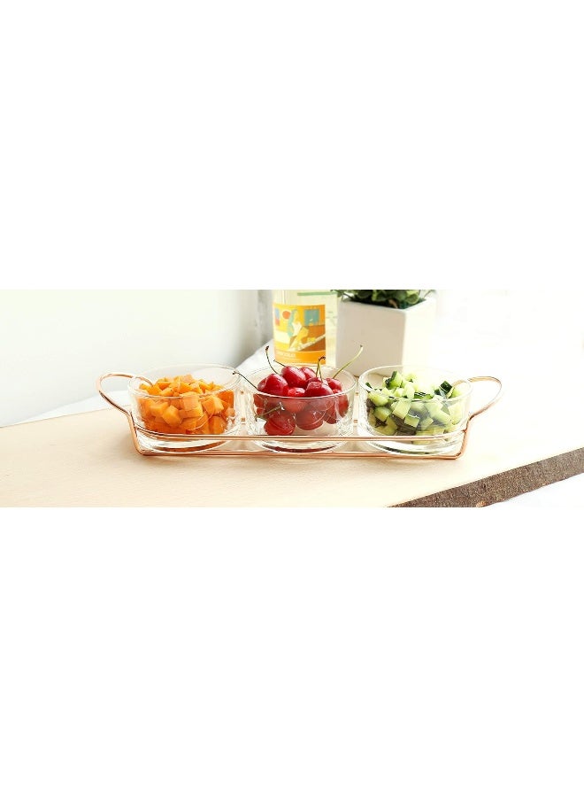 Cuisine Art 4 Pcs Dessert Set, Serving Set, Partyware Set In Color Box - Rose Gold - Image 2