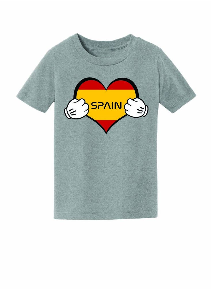 Generic - Spain Kids T-Shirt for Boys - Round Neck Short Sleeve Cotton T-Shirt - Soft and Comfortable Kids Boys Tshirt - Perfect for Spanish Souvenirs - Image 1
