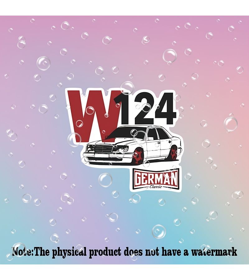 Vinyl W124 Car Window Decal Sticker 7cm Self Adhesive Long Lasting Multipurpose - Image 1