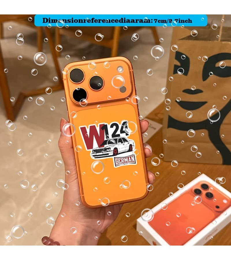 Vinyl W124 Car Window Decal Sticker 7cm Self Adhesive Long Lasting Multipurpose - Image 3