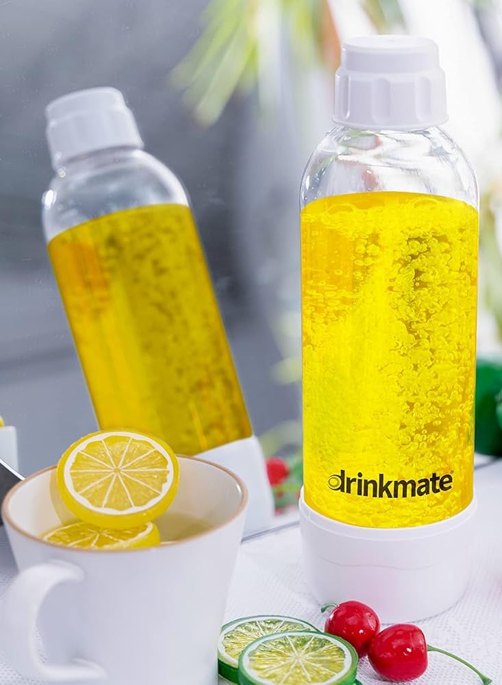 bubble-bro DrinkMate Carbonation Bottles (2 Pack) (1L, White) - Image 2