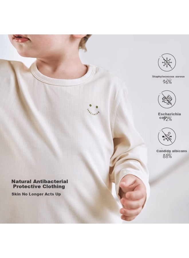 Junejunior Kids' Homewear Set Boys And Girls Spring Autumn High-quality Pajamas Base Layer Loungewear - Image 3