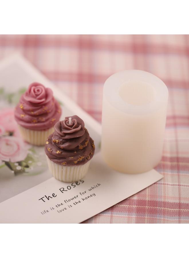 Bluejw Rose Cream Cupcake Baking Mold DIY Aromatherapy Candle Handmade Soap Ice Cream Ornaments Mold - Image 4