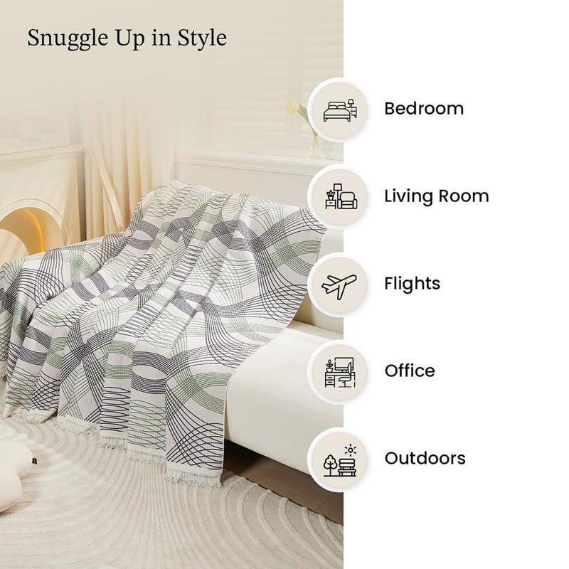 Kuber Industries Decorative Chenille Sofa Throw for Indoor & Outdoor 70x51 Inches (Multi) - Image 3