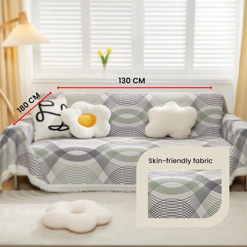 Kuber Industries Decorative Chenille Sofa Throw for Indoor & Outdoor 70x51 Inches (Multi) - Image 5