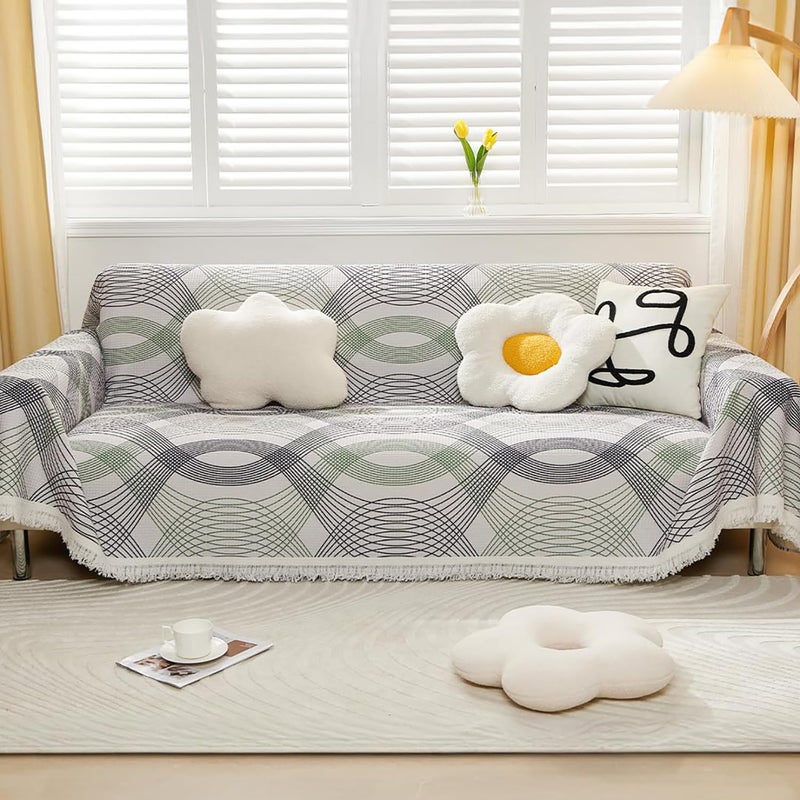 Kuber Industries Decorative Chenille Sofa Throw for Indoor & Outdoor 70x51 Inches (Multi) - Image 1