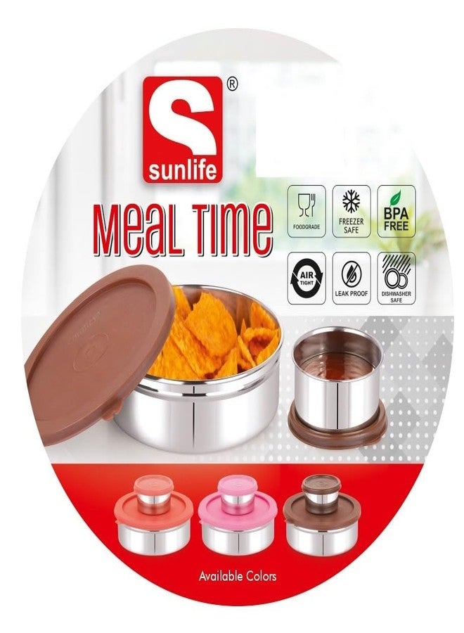 sunlife - Meal Time Lunchbox- with 1 Large & 1 Small Container - Leakproof - Ideal for School & Collage (Multicolor) - Image 2