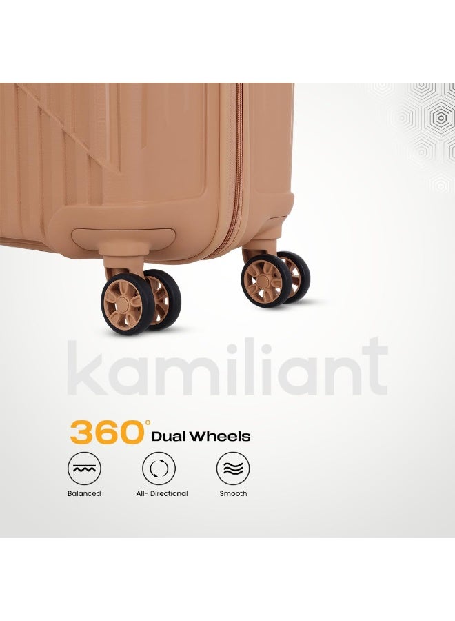 KAMILIANT by American Tourister Savvy Medium 70 cm Hard Case Polypropylene Spinner Luggage, Orange Pastry - Image 2