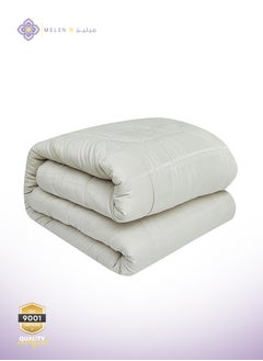 Melen Double Summer Bedding Set 6 Pieces - Storm- Beige  - Image 2