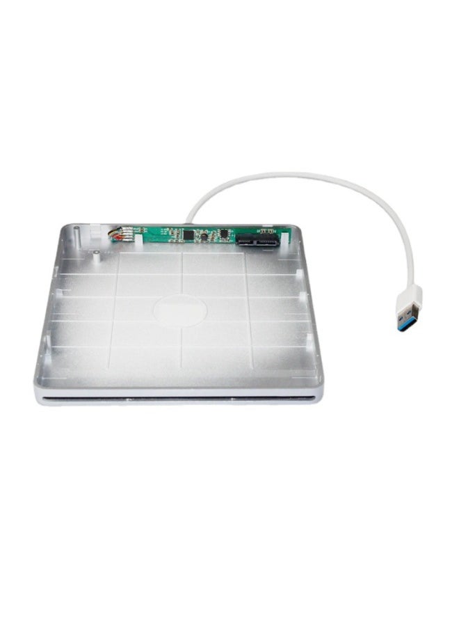 Generic - SATA Optical Drive Box Ultra-thin Optical Drive Kit USB3.0 External Optical Drive Box Automatic Suction Disc Drive Box-Color:White - Image 1