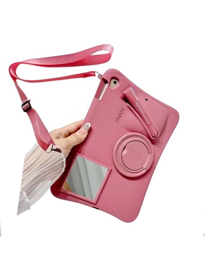 rhode 3D Lipstick Make-up Silicone Case For iPad (A16) 11th Generation 2025 / iPad 10th Generation 2022 10.9 Inch, iPad 10 Case Model A2696 A2757 A2777 (lip Gloss + Rope included) - Image 1