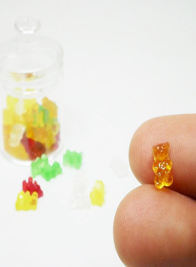 RillyRellow Miniature Glass Jar with 10 pcs Miniature Gummy Model, Tiny Gummy Glass Jar, Dollhouse Mini Glass Jar, 1:12 Scale, for Dollhouse Miniature, Fairy Garden, Diorama - Image 4