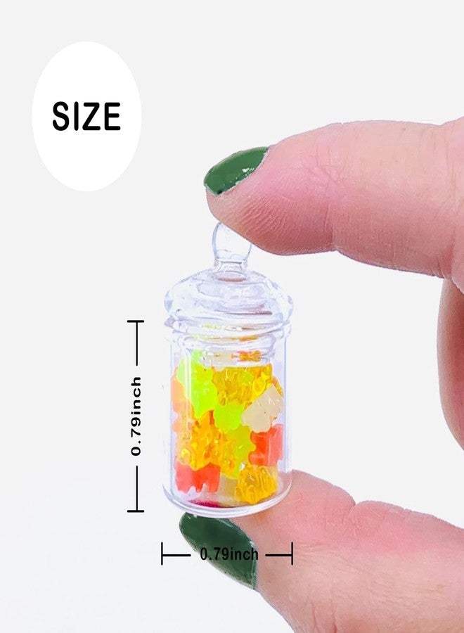 RillyRellow Miniature Glass Jar with 10 pcs Miniature Gummy Model, Tiny Gummy Glass Jar, Dollhouse Mini Glass Jar, 1:12 Scale, for Dollhouse Miniature, Fairy Garden, Diorama - Image 5