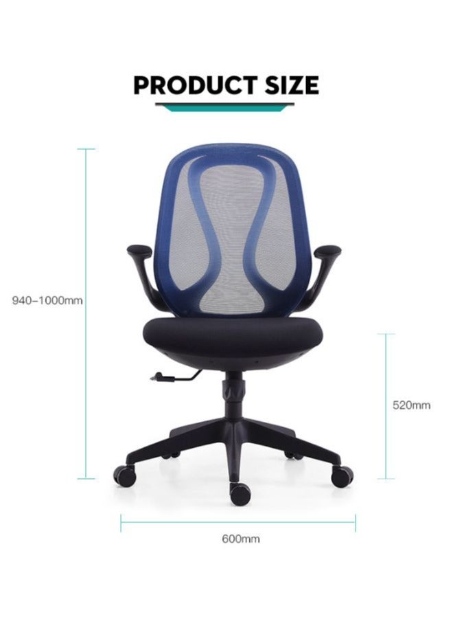 Fatio Mid-Back Ergonomic Mesh Chair - High Quality Fiber Glass PP - Black Office Chair - Image 4