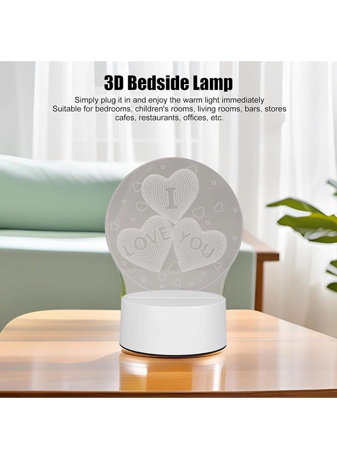 شيبشيب أضواء ديكور المنزل، مصباح ليلي ثلاثي الأبعاد LED للحب، واجهة USB - Image 3
