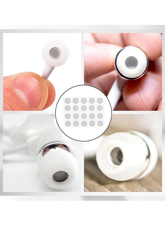 Wffo 20 PCS Earbud Mesh Replacement with Tweezers, 4mm Stainless Steel Earbud Dust Filter Mesh Compatible with Most in-Ear Headphones - Image 5