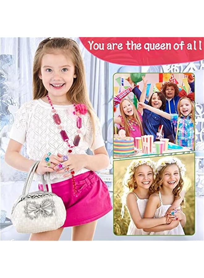 جيليز مجموعة خواتم مزنية باحجار الراين بتصميم احجار كريمة للبنات لعب بنمط طفولي وقابلة للتعديل وبالوان عشوائية للعب التظاهري واللباس ولهدايا عيد ميلاد بعمر 3-12 سنة من ميكنج تيك 36 قطعة للفتيات - Image 5