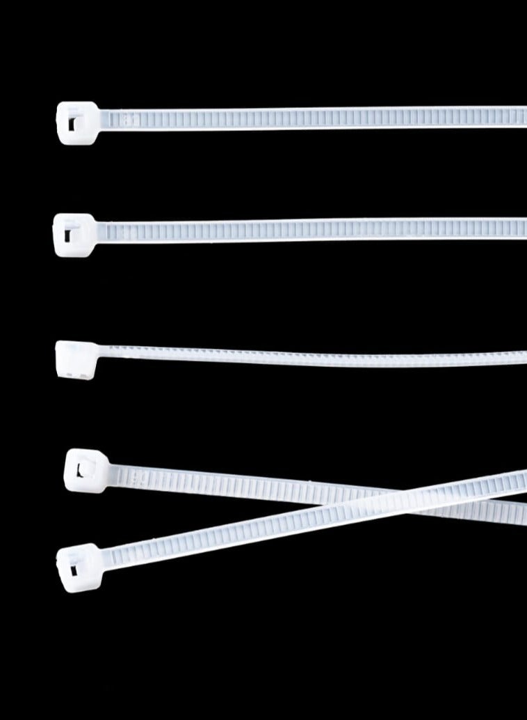 Multi-Purpose Heavy Duty Nylon Cable Ties – White 150×2.5mm (100 pcs) - Image 1
