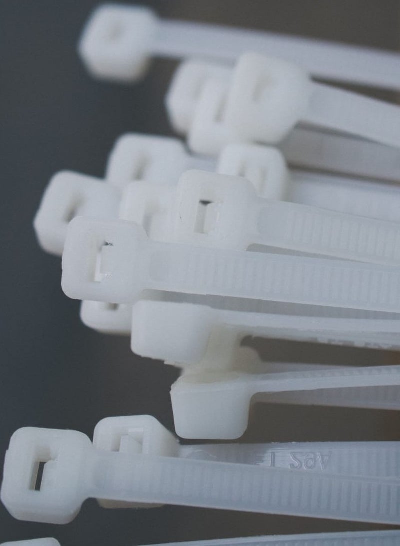 Multi-Purpose Heavy Duty Nylon Cable Ties – White 150×2.5mm (100 pcs) - Image 2