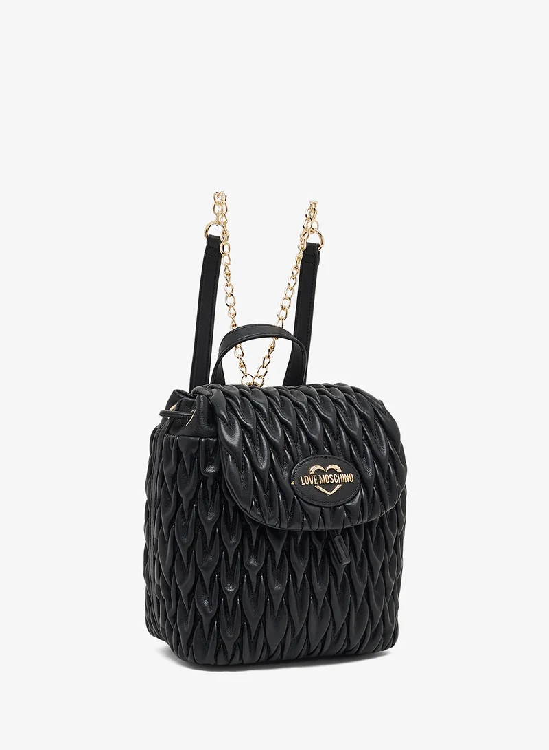 Love Moschino Zip over top handle backpack