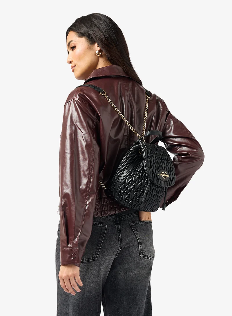Love Moschino Zip over top handle backpack