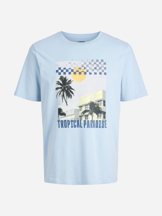 Rebel Men Graphic Print Crew Neck T-Shirt - Image 1